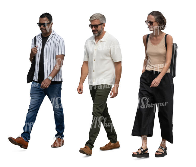 group of friends walking