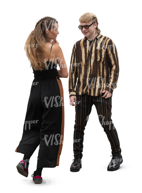 two young people standing