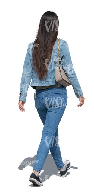 asian woman walking