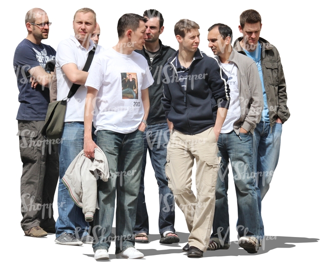 group of men walking