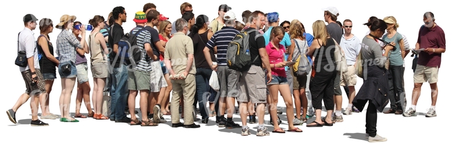 large crowd of people standing in a group