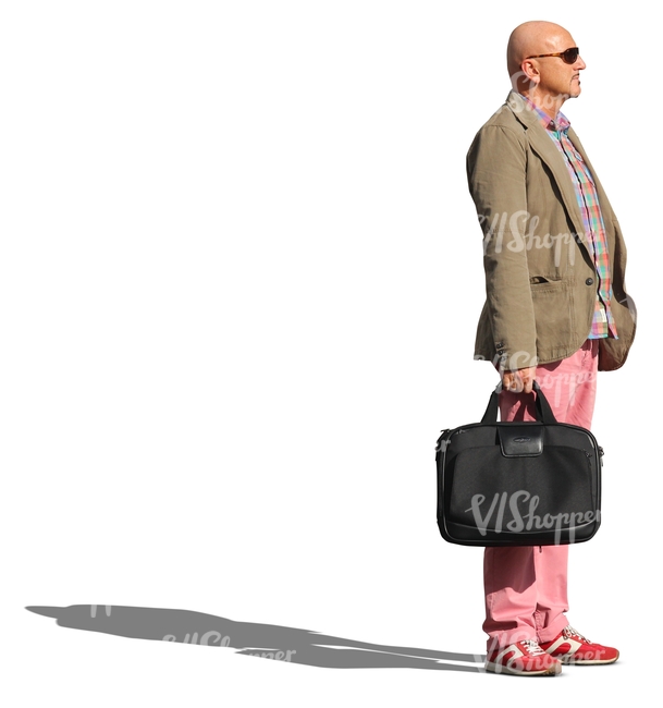 man with a briefcase standing
