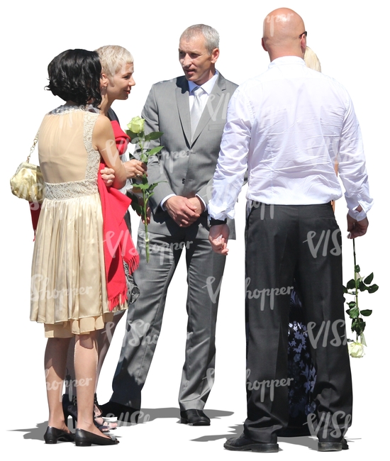 group of dressed up people standing