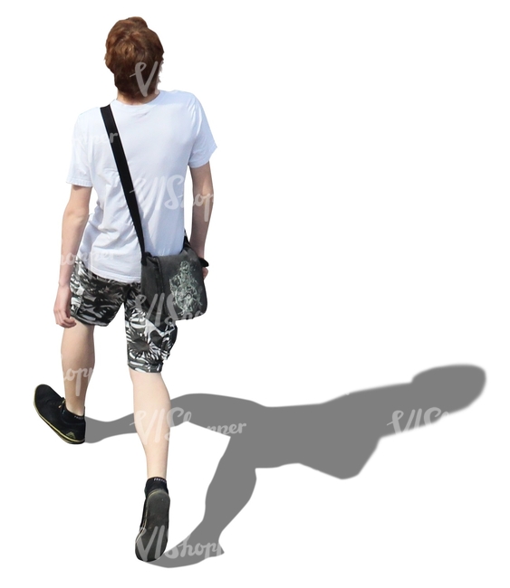 cut out teenager walking