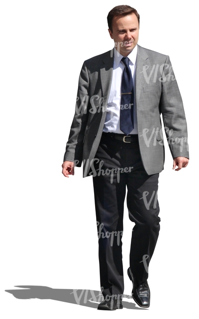 cut out businessman walking