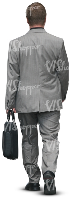 businessman walking with a bag in his hand