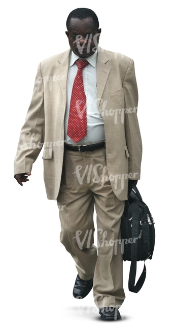 african businessman walking