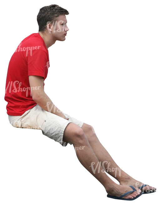 cut out man sitting