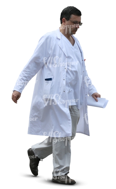 male doctor walking