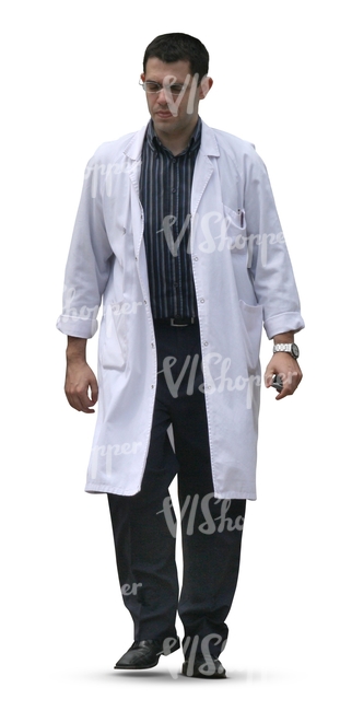 cut out doctor walking