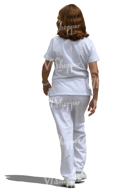 cut out nurse walking