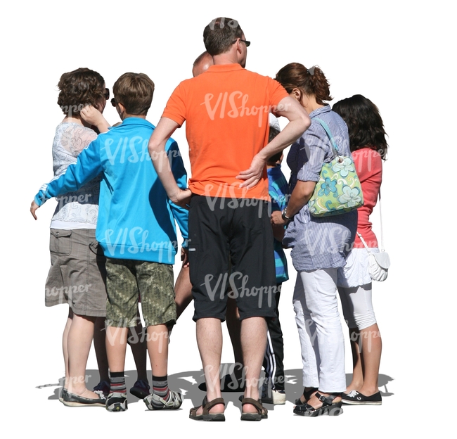 cut out group of people standing together
