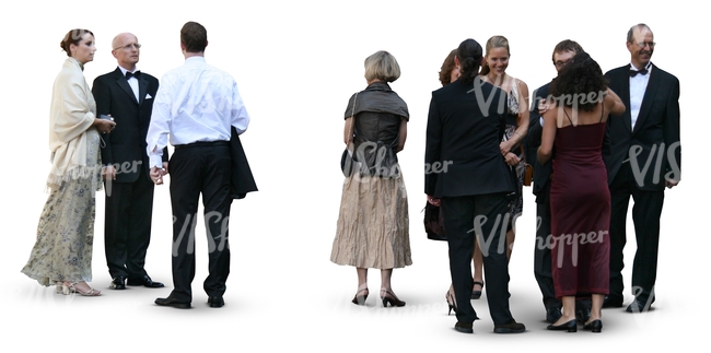 group of people attending a formal event