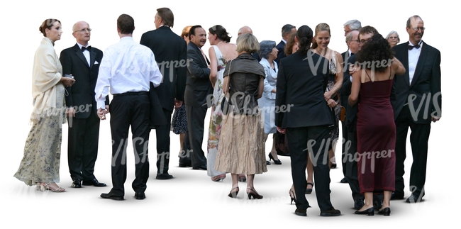 cut out group of people at a formal event