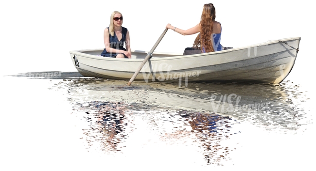 two women rowing a boat