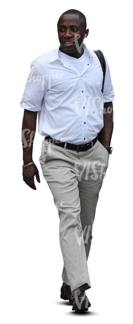 cut out black man walking