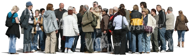 cut out crowd of people standing together