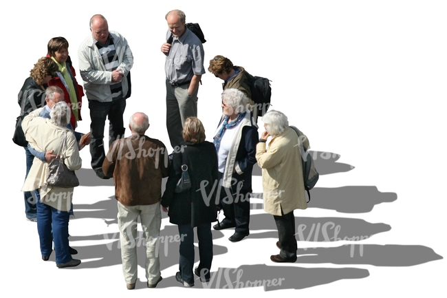 cut out group of people standing in a circle