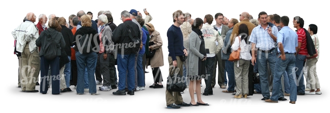 cut out people standing in a large group