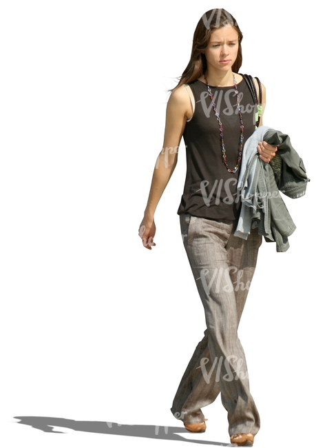 cut out woman walking