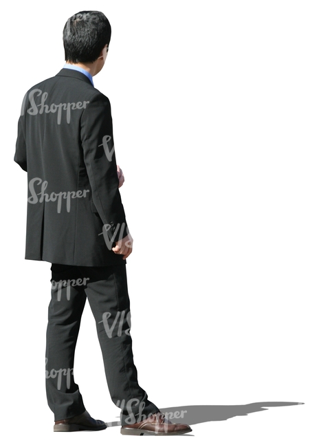 cut out asian businessman standing