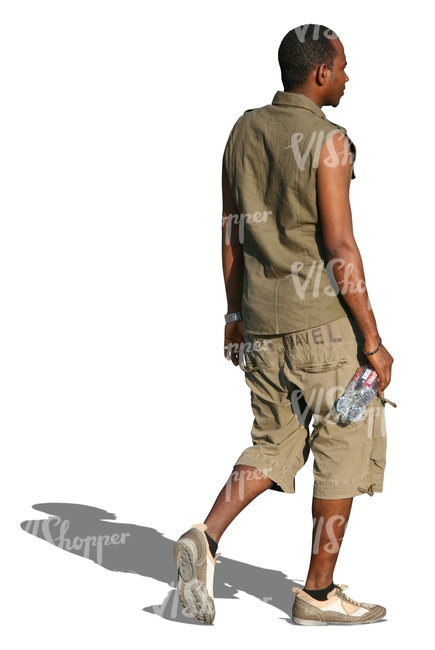 cut out black man walking