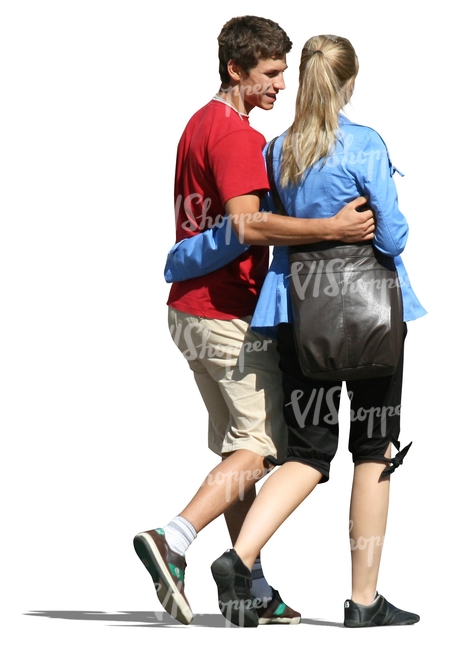 couple walking arm in arm