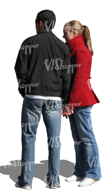 couple standing and holding hands