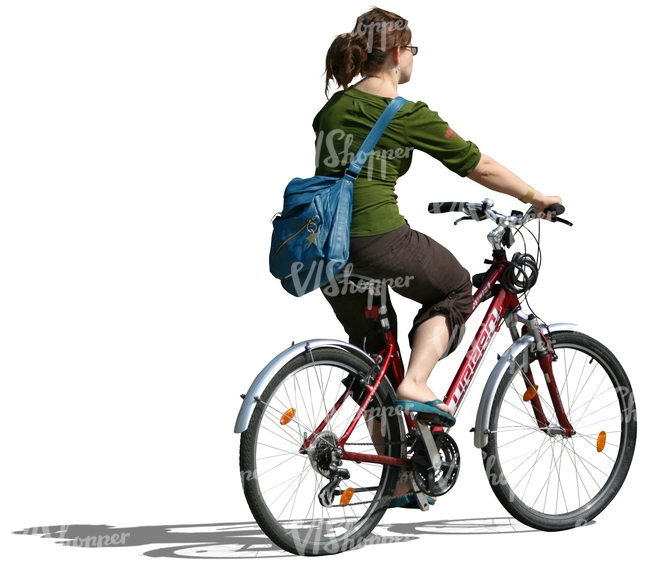 woman riding a bike