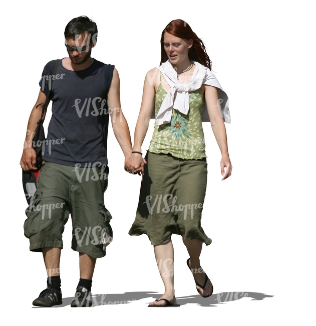 couple walking hand in hand