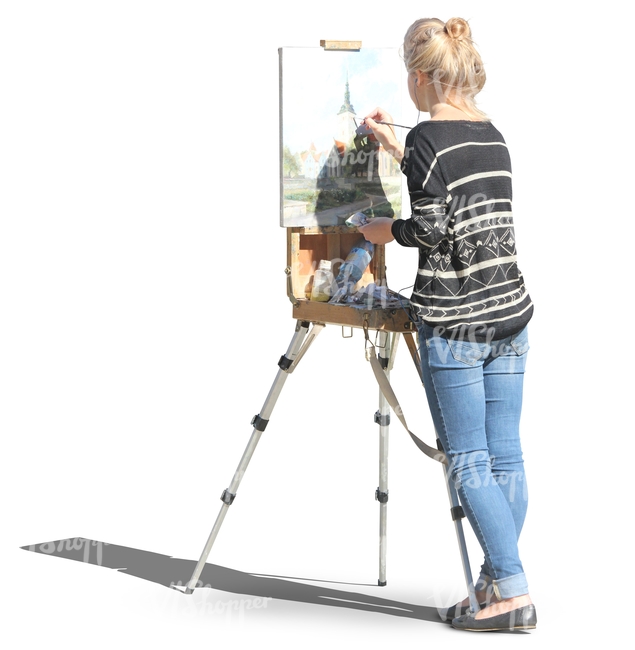 young artist painting
