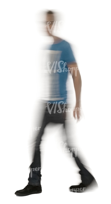 motion blur image of a young man