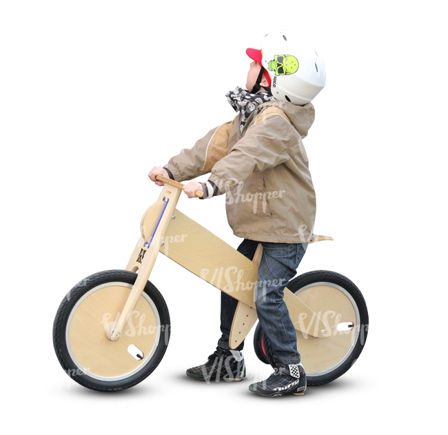 young child riding a likebike