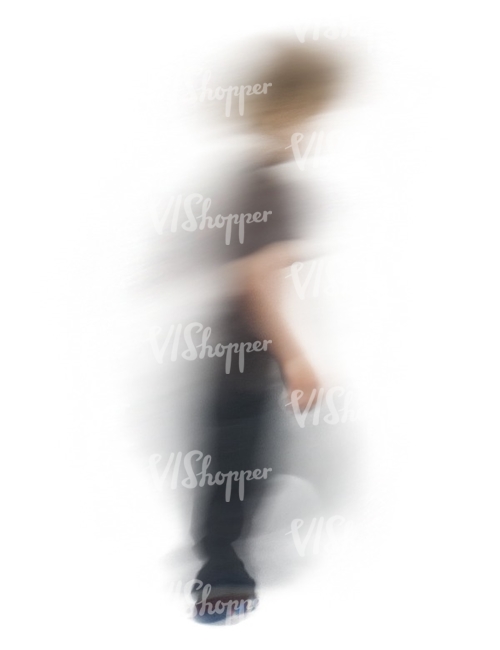 motion blur image of a child running