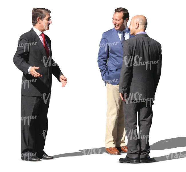 group of businessmen talking