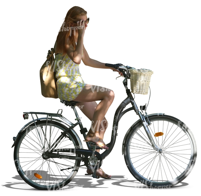 woman riding a bicycle