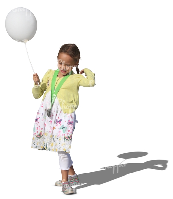 young girl with a balloon