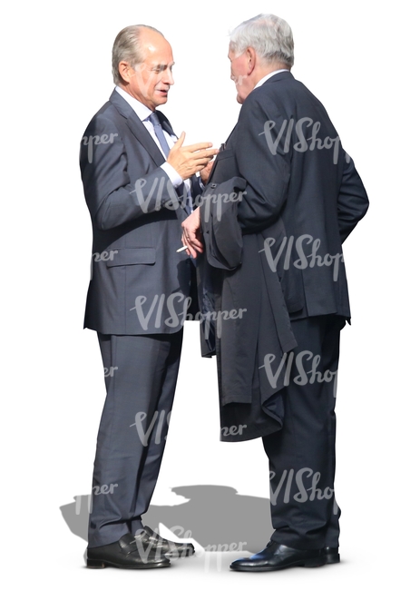 two businessmen talking