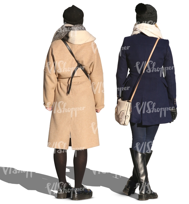 two women in winter coats