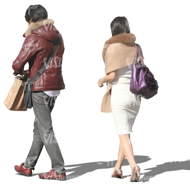 asian man and woman walking side by side