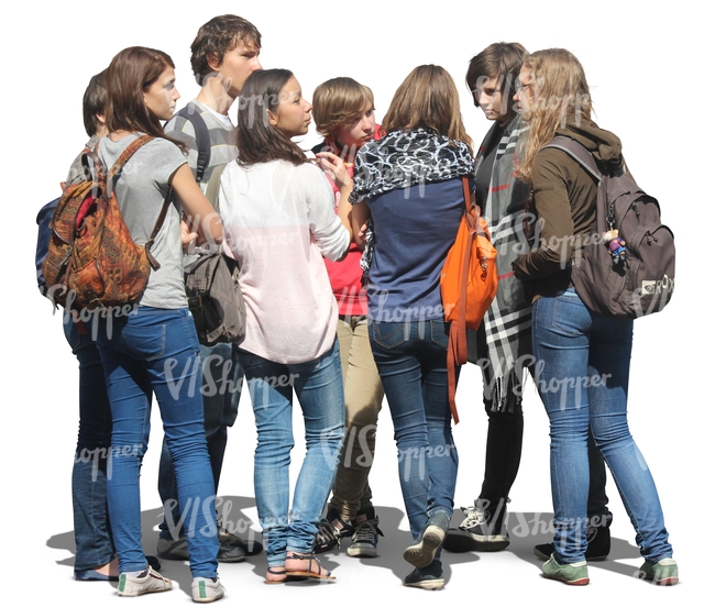 group of youngsters standing in a circle