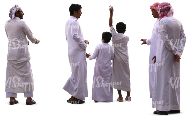 group of muslim men standing and talking