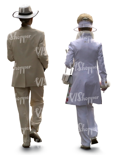 cut out extragavant couple walking