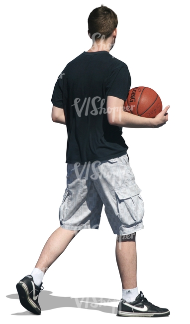 man playing basketball