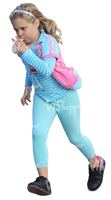 cut out girl with a balloon