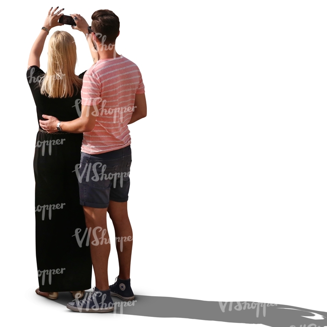 couple standing and taking a picture