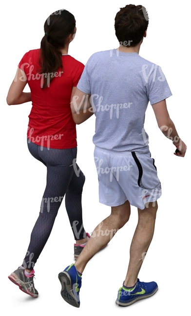 a couple jogging