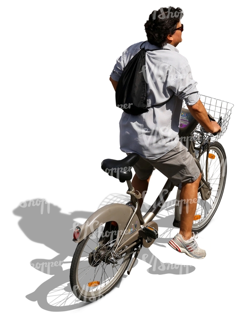 man riding a bike