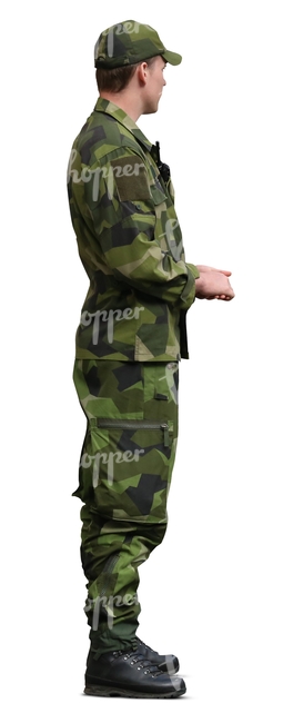 soldier in an army uniform standing