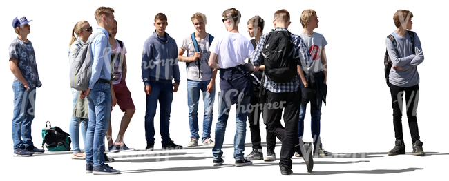 large group of young people standing